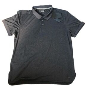 NWT Motion Men's Adventure Performance Polo Shirt Size XL Black Onyx Gray